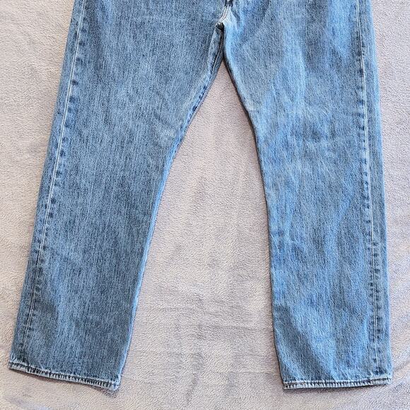 Levi's Mens Medium Wash Button Fly 501 Jeans Size 40x30 Straight Leg Minimalist - Picture 3 of 14